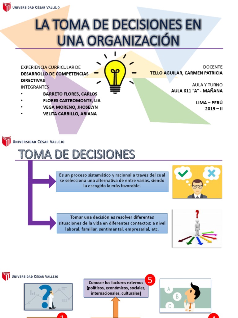 La Toma de Decisiones en Una Organización | PDF | Toma de decisiones ...