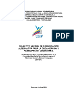 Colectivo Vecinal de Comunicacion Alternativa para La Organizacion y Participacion Comunitaria PDF