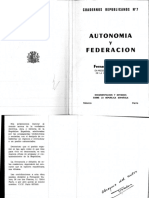 Autonomía y Federación, Por Fernando Valera