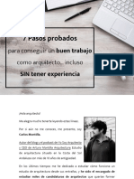 7 Pasos Probados para Conseguir Un BUEN TRABAJO Como Arquitecto Incluso SIN Tener Experiencia PDF