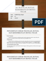 Gerak Transasi, Rotasi, Dan Keseimbangan Benda Tegak)