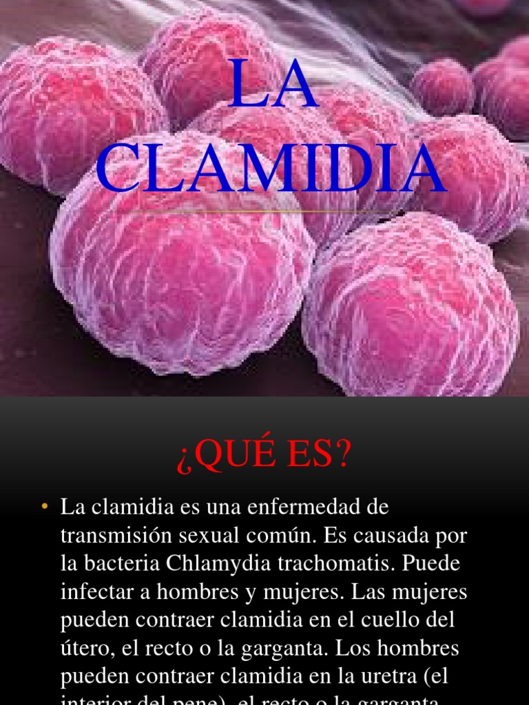 La Clamidia Infección transmitida sexualmente Artritis