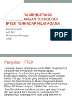 Pentingnya Mengetahui Perkembangan Teknologi Iptek Terhadap Nilai Agama