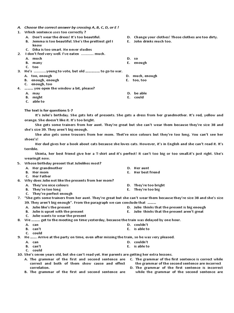 Soal B Inggris Albert Einstein Science
