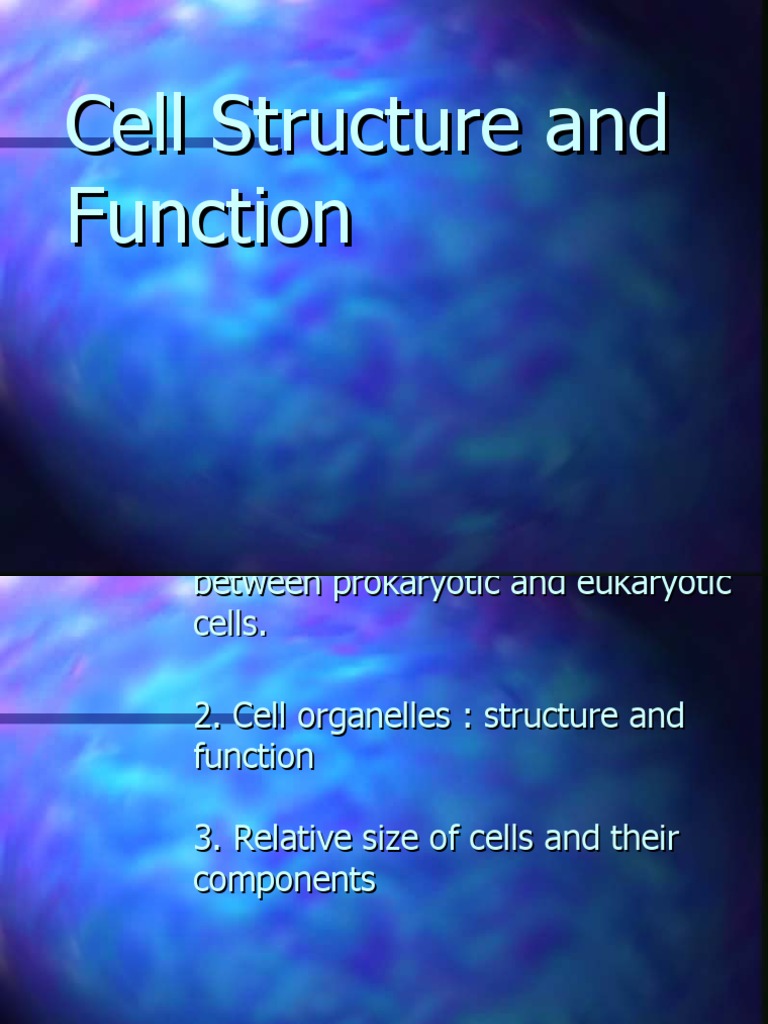 12.1 Cell Structure and Function - PP Presentation | PDF | Cell Biology ...