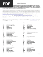 Medical Abbreviations A-Z