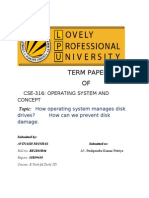  How operating system manages disk drives? How can we prevent disk damage.