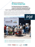 Boletin Cooperacion de Colombia A Los Migrantes Venezolanos