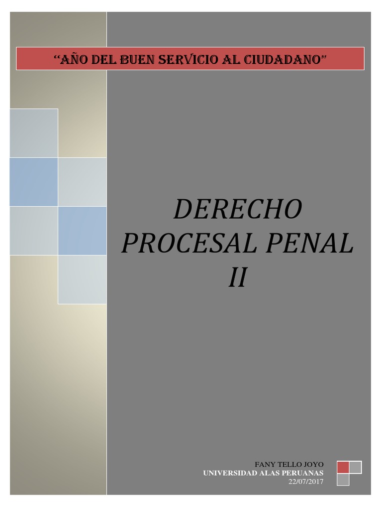 Derecho Procesal Penal II | PDF | Evidencia (ley) | Procedimiento Criminal
