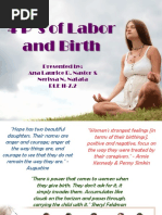 4 P's of Labor and Birth: Presented By: Ana Laurice R. Nastor & Nerissa N. Natata RLE II-7.2