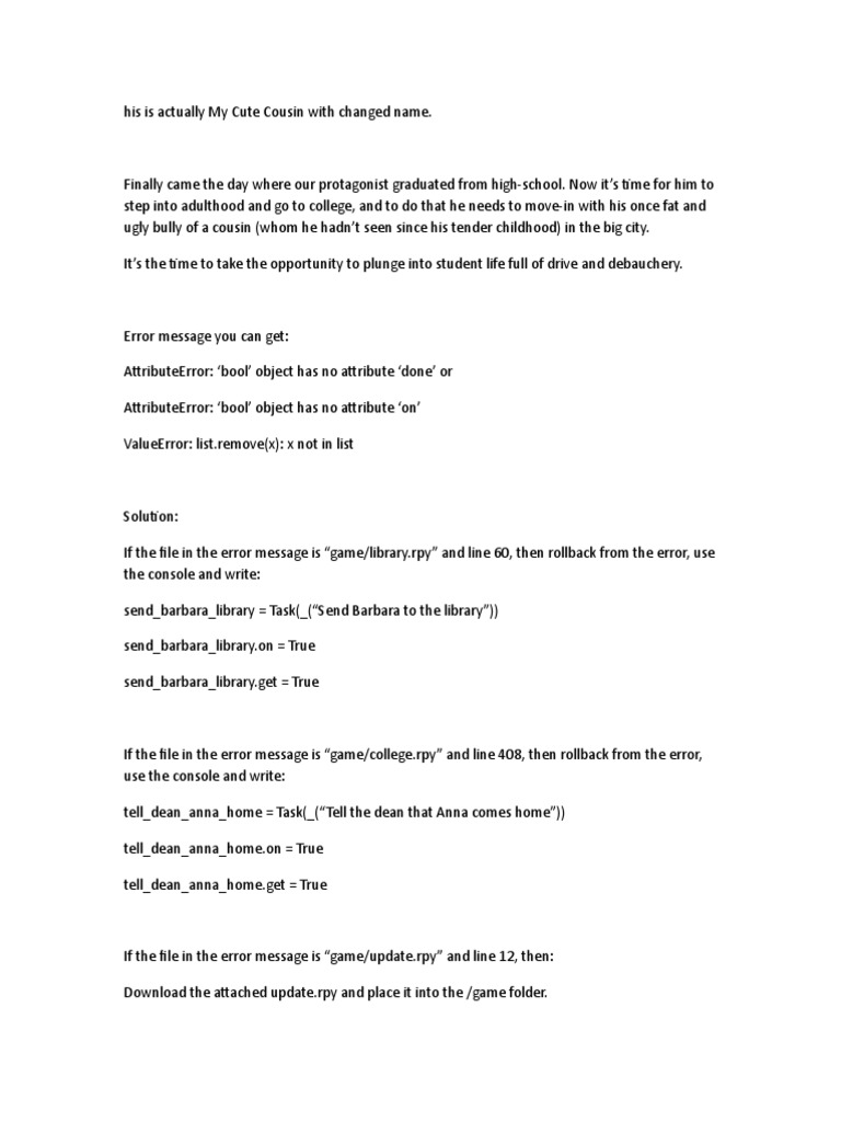 My Cute Roommate Fixs | PDF
