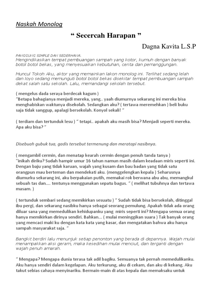 Naskah Monolog