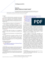 D1209 - 05 (2011) Standard Test Method For Color of Clear Liquids (Platinum - Cobalt Scale) PDF