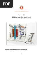 Experiment 1 - Fluid Properties Appratus