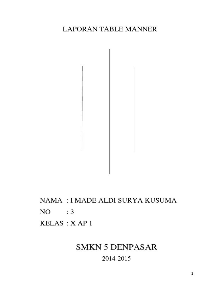 Contoh Laporan Kegiatan Table Manner Seputar Laporan