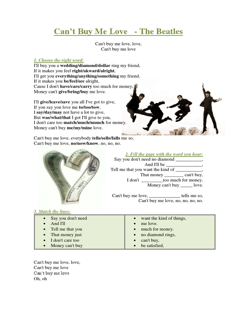 Beatles Cant Buy Love