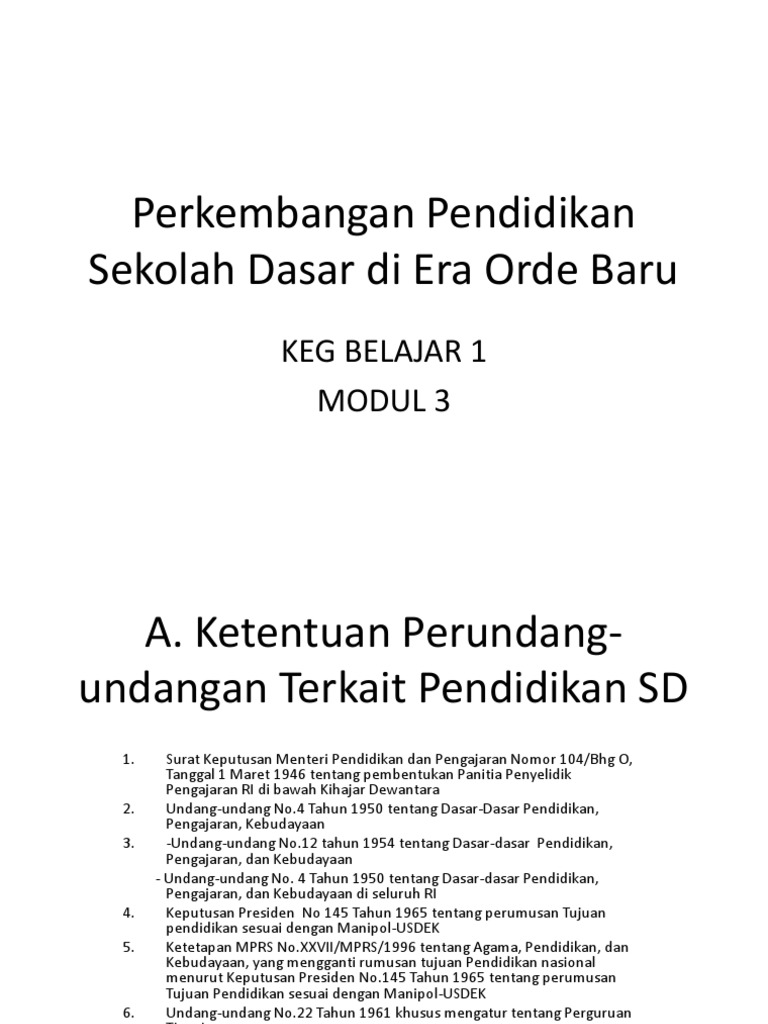 Perkembangan Pendidikan SD di Indonesia | PDF | Ilmu Sosial | Kesehatan ...