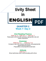 Activity Sheet in English 6: Quarter 2