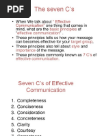 7Cs of Effective Communication | PDF | Information | Mind