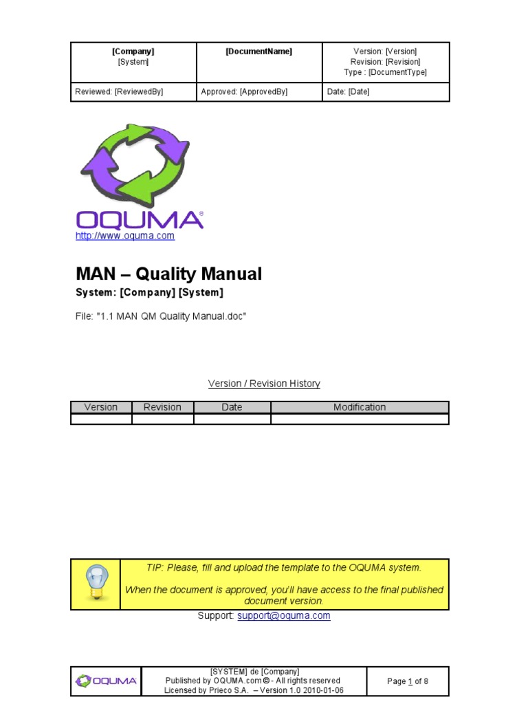 DMS-2.1 - 1.1 MAN QM Quality Manual | PDF | Quality Management System ...