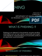 Phishing: Chinchu.L Department of Social Science SN Training College, Nedunganda
