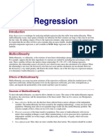 Ridge Regression: Effects of Multicollinearity