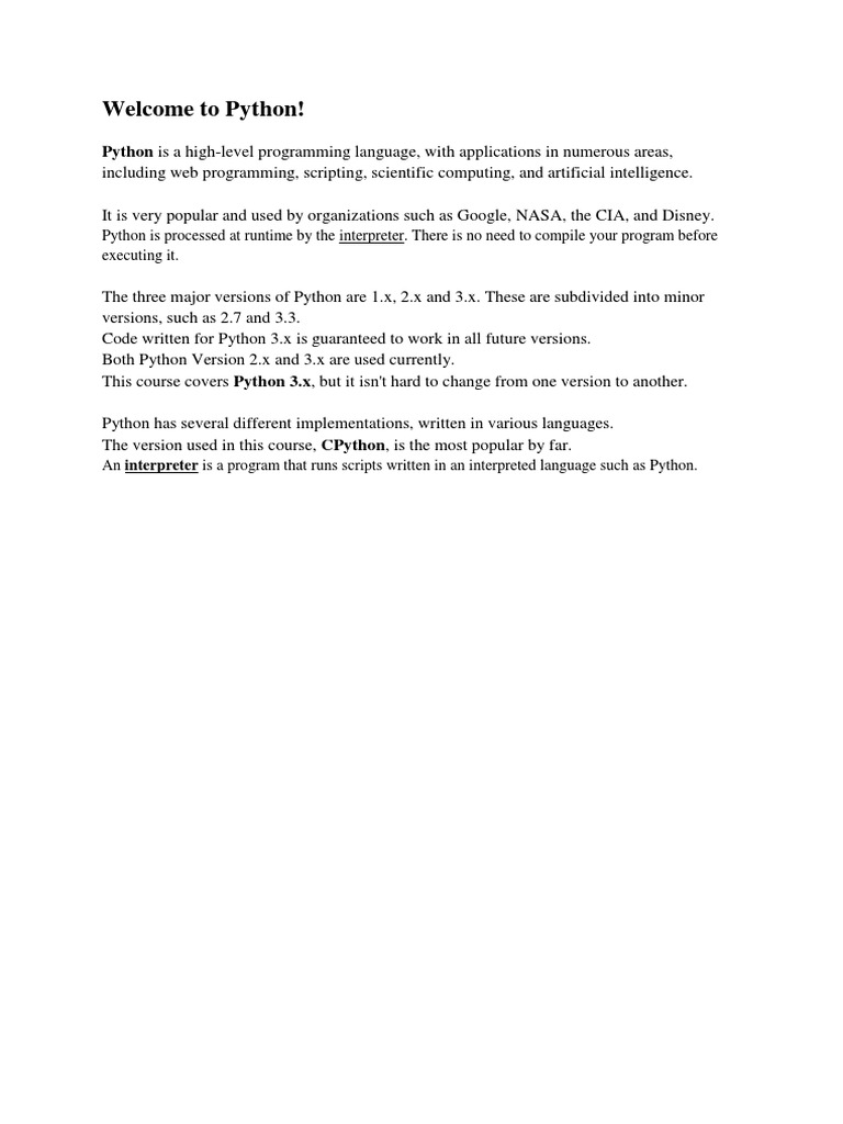 Basic Concepts Python | PDF