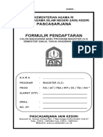 Formulir PMB Pascasarjana Reguler