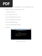 Screen Shoots:-: Main Window of Project Bus Reservation System