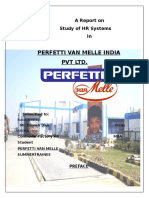 HR Systems Study at Perfetti Van Melle India