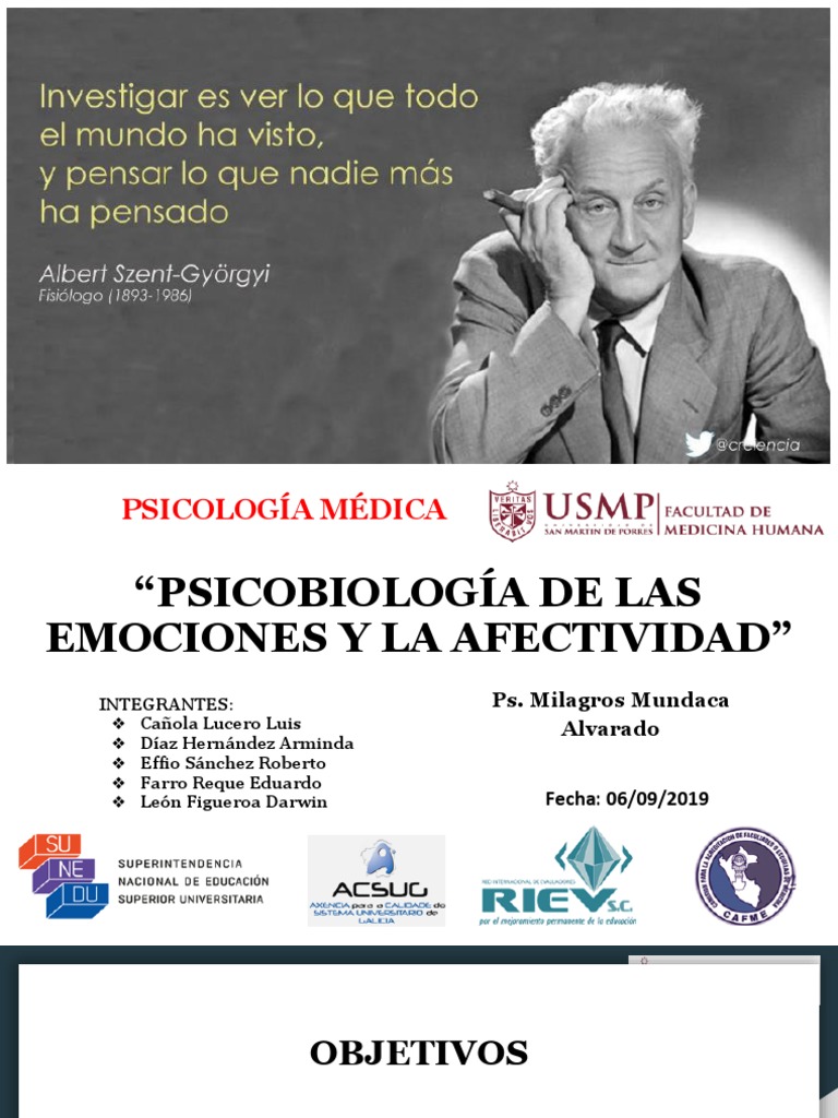 Psicobiología de Las Emociones y La Afectividad | PDF | Las emociones ...