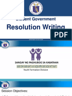 Student Government: Resolution Writing