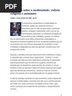 Um Toque Sobre a Mediunidade Euforia Religiosa e Animismo