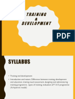 Training & Development Syllabus