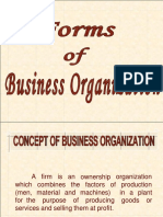 Forms of Business Organisation