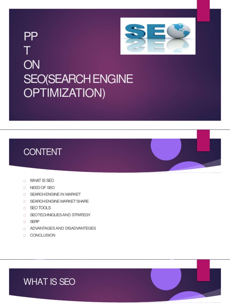 PP T ON Seo (Search Engine Optimization) | PDF | Search Engine ...