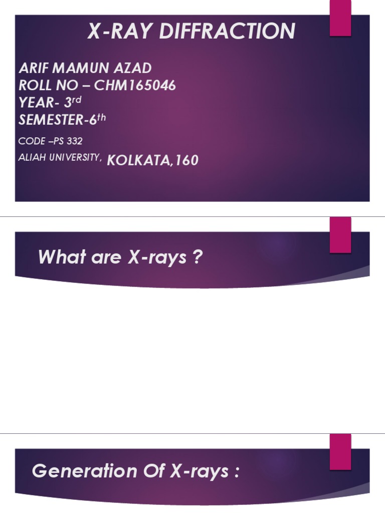 Understanding XRD Patterns in Crystallography | PDF | X Ray ...