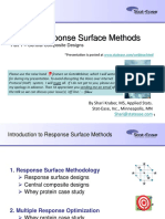 Intro To Response Surface Methods: - Central Composite Designs