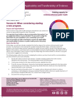 Tool For Assessing Applicability and Transferability of Evidence