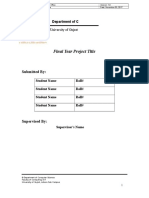 FYP Proposal Template For Development