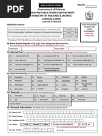 Government of Pakistan Pakistan Public Works Department (Ministry of Housing & Works) Central Cadre