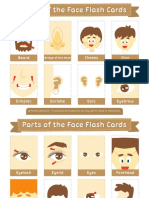 Parts of The Face Flash Cards 2x3 PDF