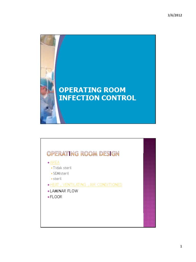 Operating Room Infection Control Guide | PDF