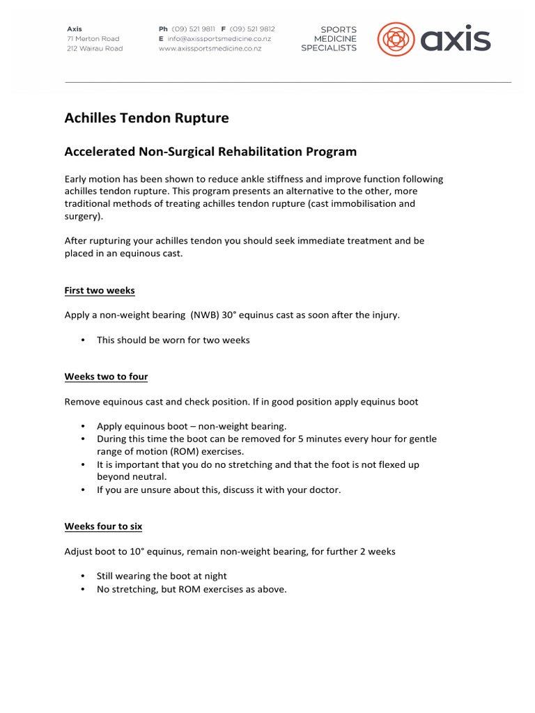 AchillesTEndon Accelerated Rehabilitation Program PDF
