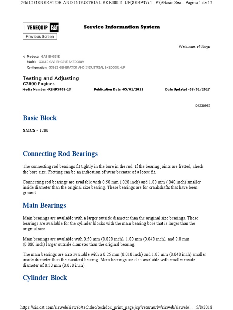 Alignment PDF | Download Free PDF | Cylinder (Engine) | Bearing ...