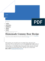 Homemade Gummy Bear Recipe: Crafts Activities Holidays Slime More