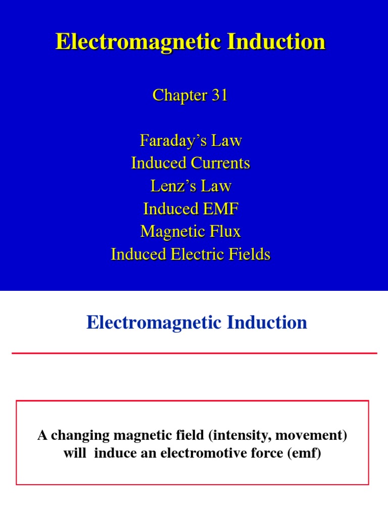 Electromagnetic Induction Overview | PDF | Electromagnetic Induction ...