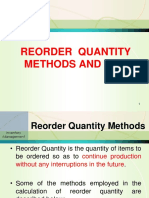 Inventory Management: EOQ Formulas and Reorder Methods