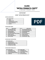 Daftar Obat Klinik