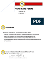 Indeterminate Forms PDF